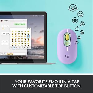Logitech POP Mouse, Wireless Mouse with Customisable Emojis, SilentTouch Technology, Precision/Speed Scroll, Compact Design, Bluetooth, Multi-Device, OS Compatible - Daydream