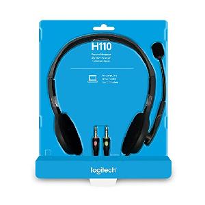 Logitech H110 Wired On Ear Headphones With Mic