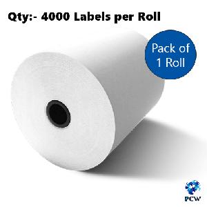 PCW Self Adhesive 50mm x 25mm Chromo Label Roll  - (4000 Labels, Pack of 1)