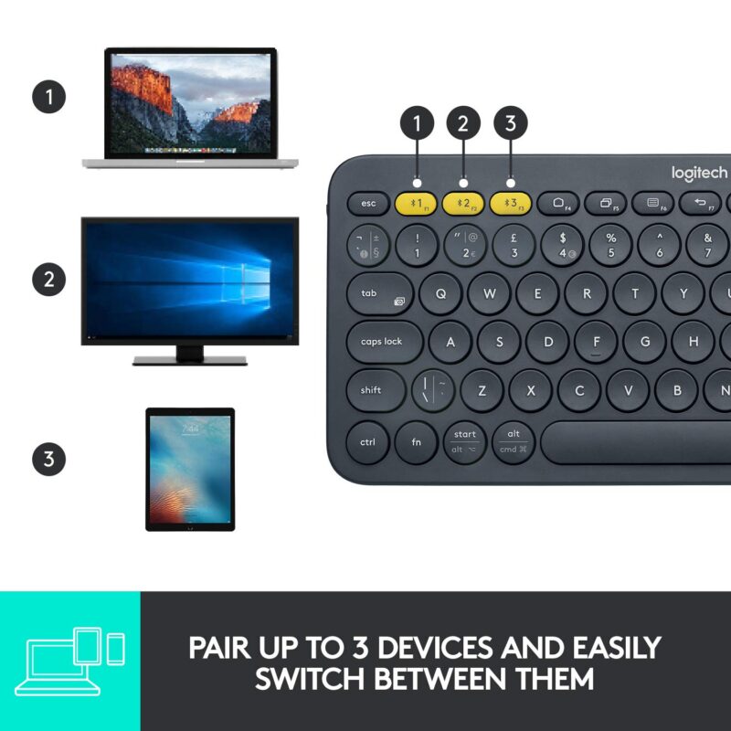 Logitech K380 Multi-Device Bluetooth Keyboard (Graphite)