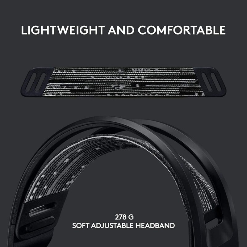Logitech G733 Lightspeed Wireless Gaming Headset with Suspension Headband, LIGHTSYNC RGB,